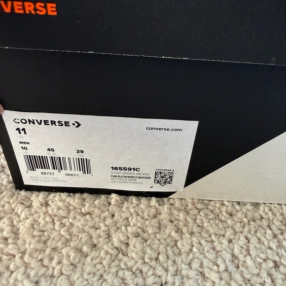 Converse Star Series BB Mid Platinum and Mandarin - Picture 2 of 7